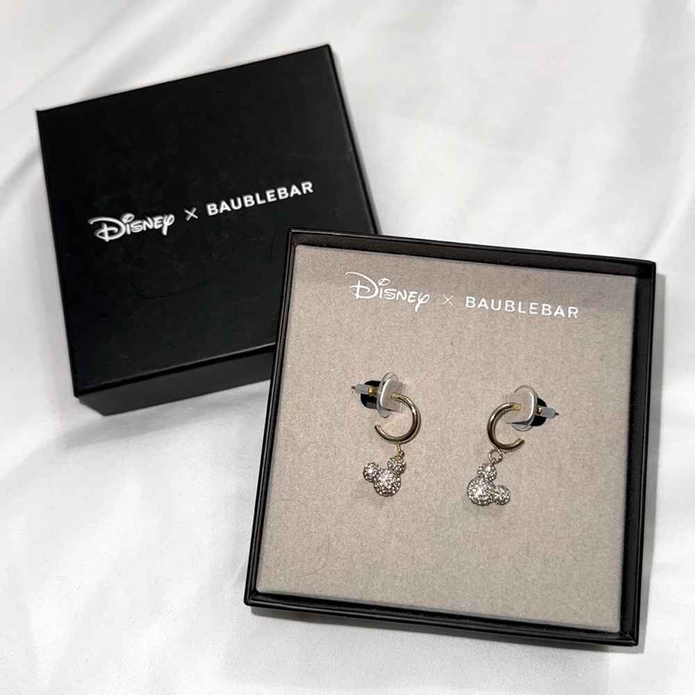 Disney x Baublebar Mickey Mouse Huggie Charm Earrings